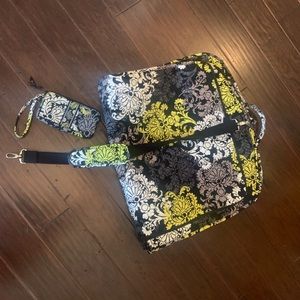 Vera Bradley garment bag and wristlet in retired Baroque pattern